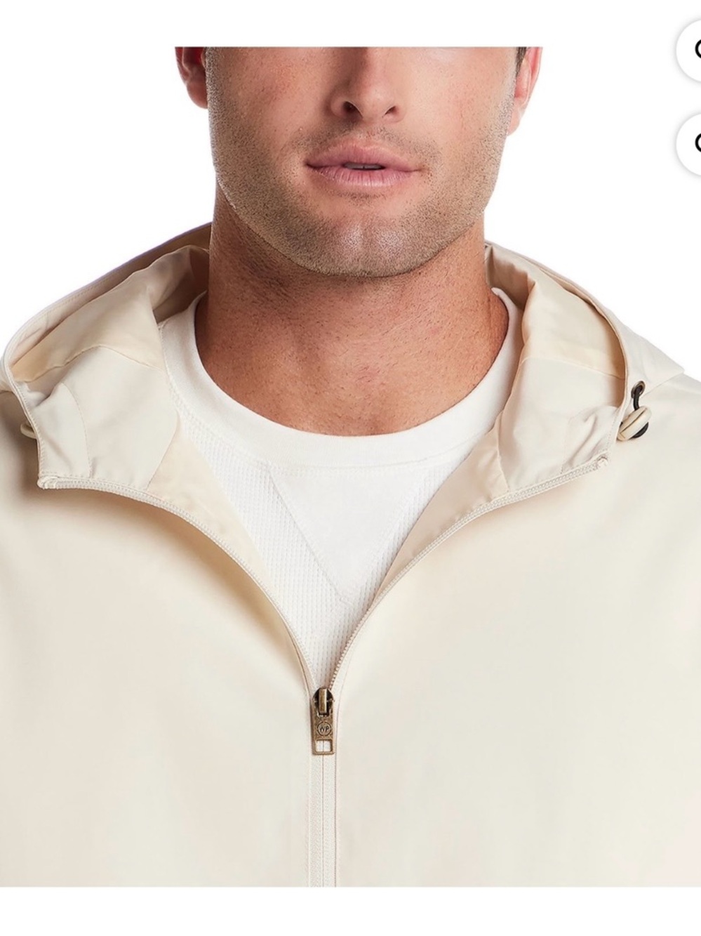 Weatherproof Men's Hooded Rain Jacket in Khaki - Picture 4 of 6